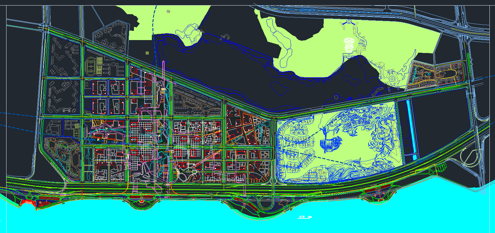 深圳湾超级总部城市设计方案+SU模型+CAD总图-3