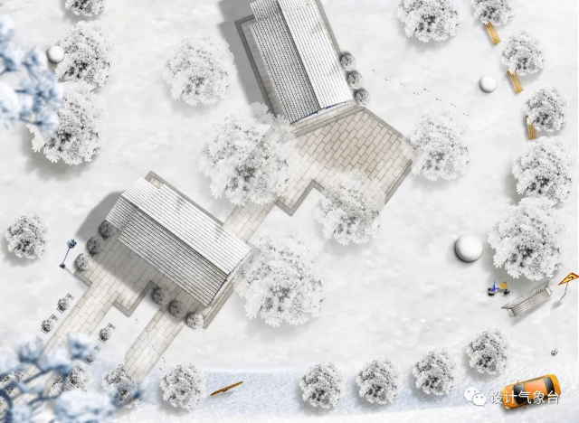 雪景彩色平面图PSD-2