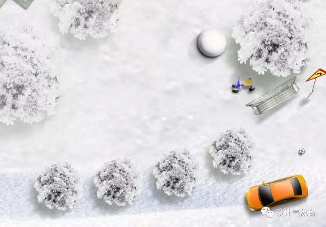 雪景彩色平面图PSD-7