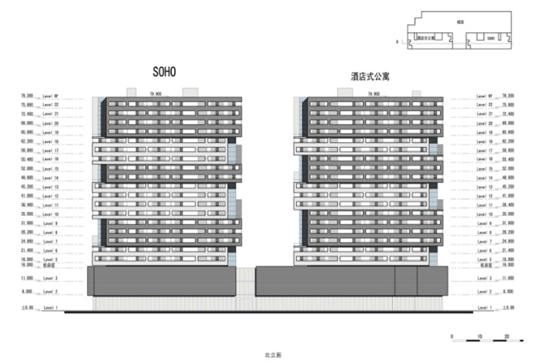 连云港华东城双塔楼建筑设计方案文本Y30-7