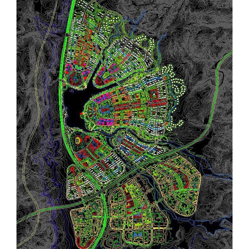 46套控规、城市设计、居住区CAD总平面图作品精选集-2