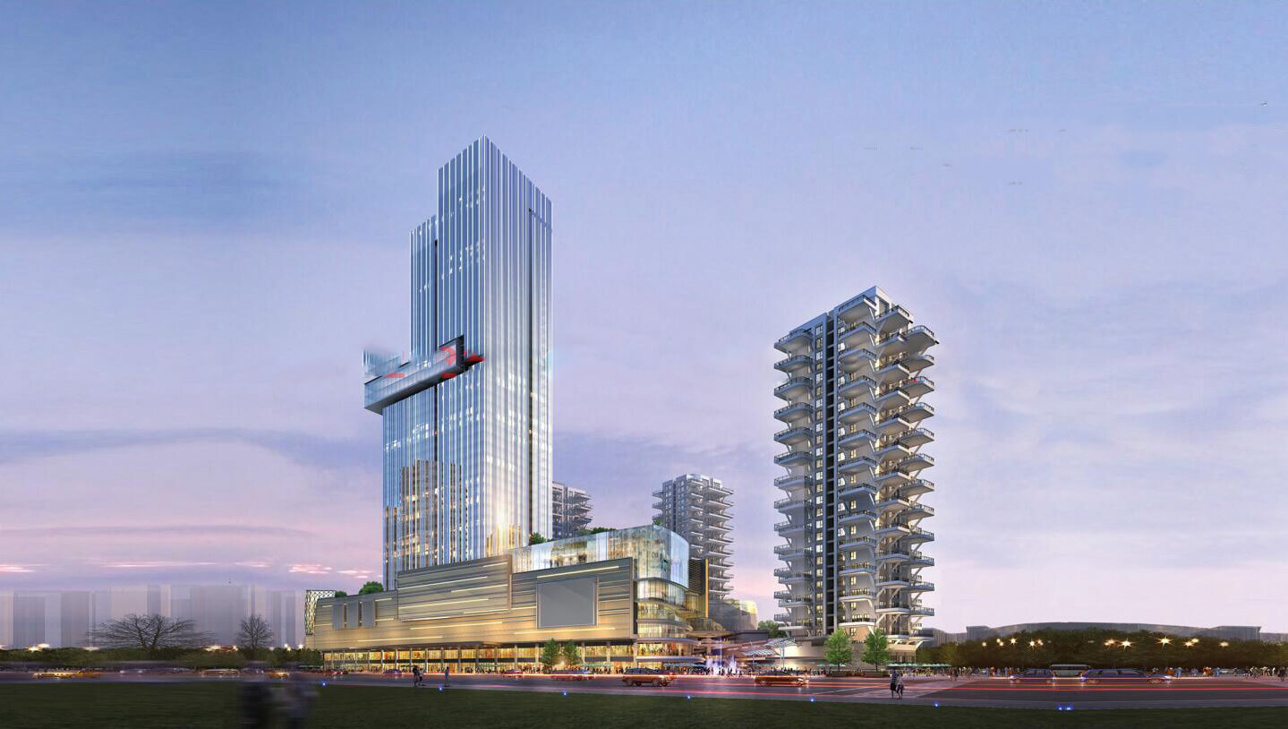 中式/现代商业街及文化建筑超精细SU模型+效果图-2