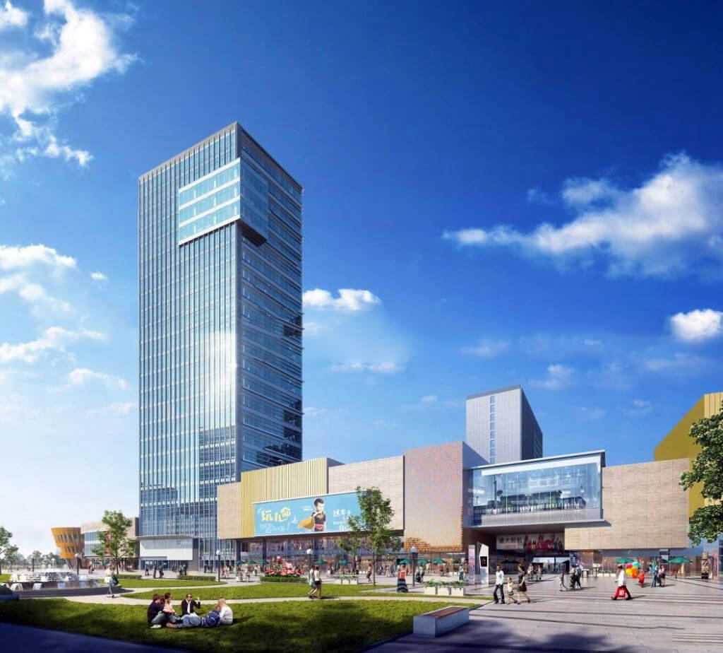 中式/现代商业街及文化建筑超精细SU模型+效果图-7