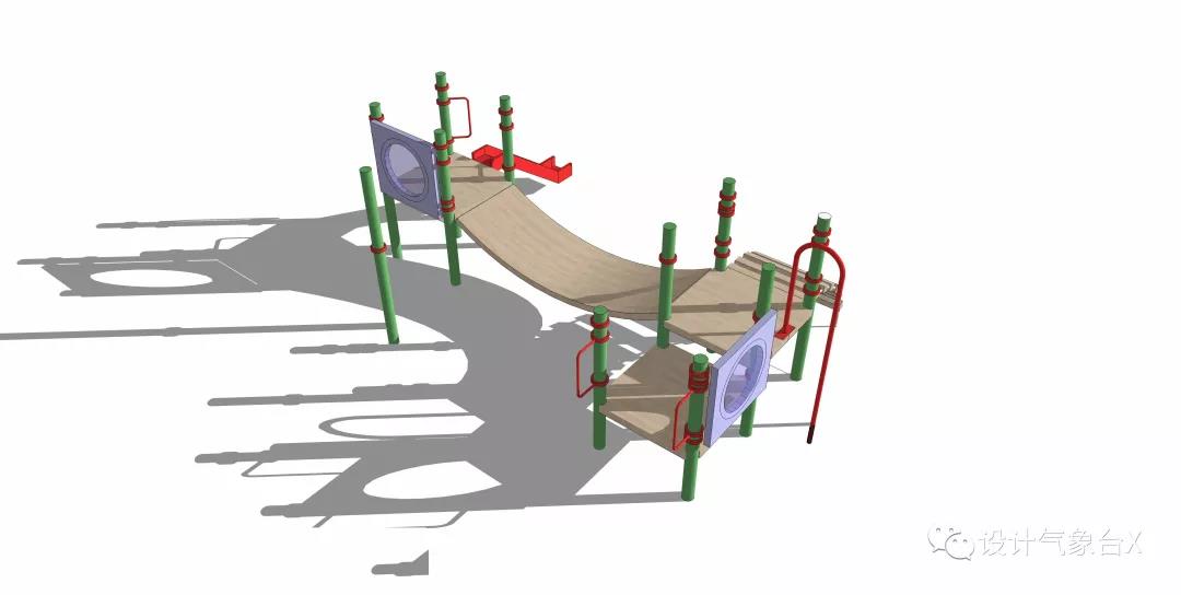 最新儿童活动区单体模型SU（滑梯、器材、摇椅等）-6