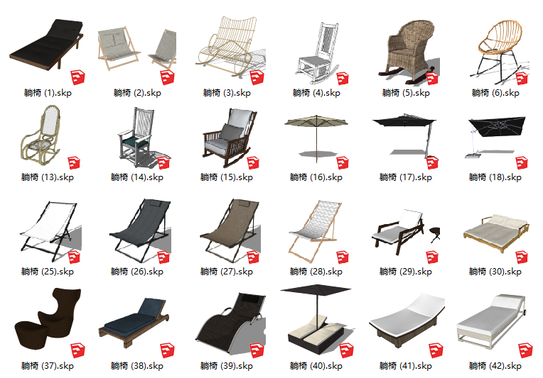 480款国外创新座椅SU模型-2