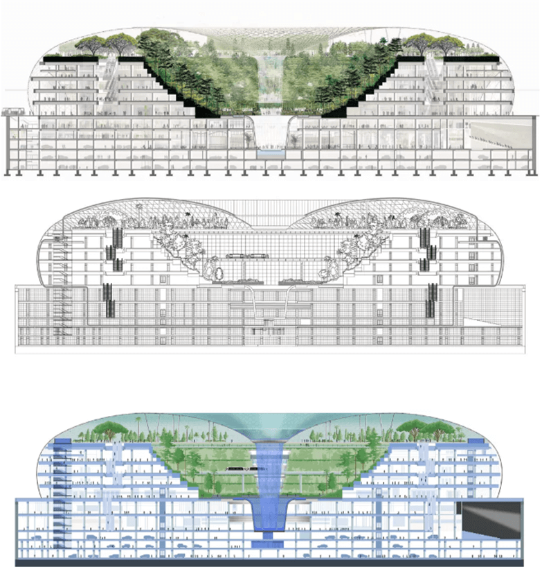 火爆全球的新加坡瀑布机场全套设计方案-5