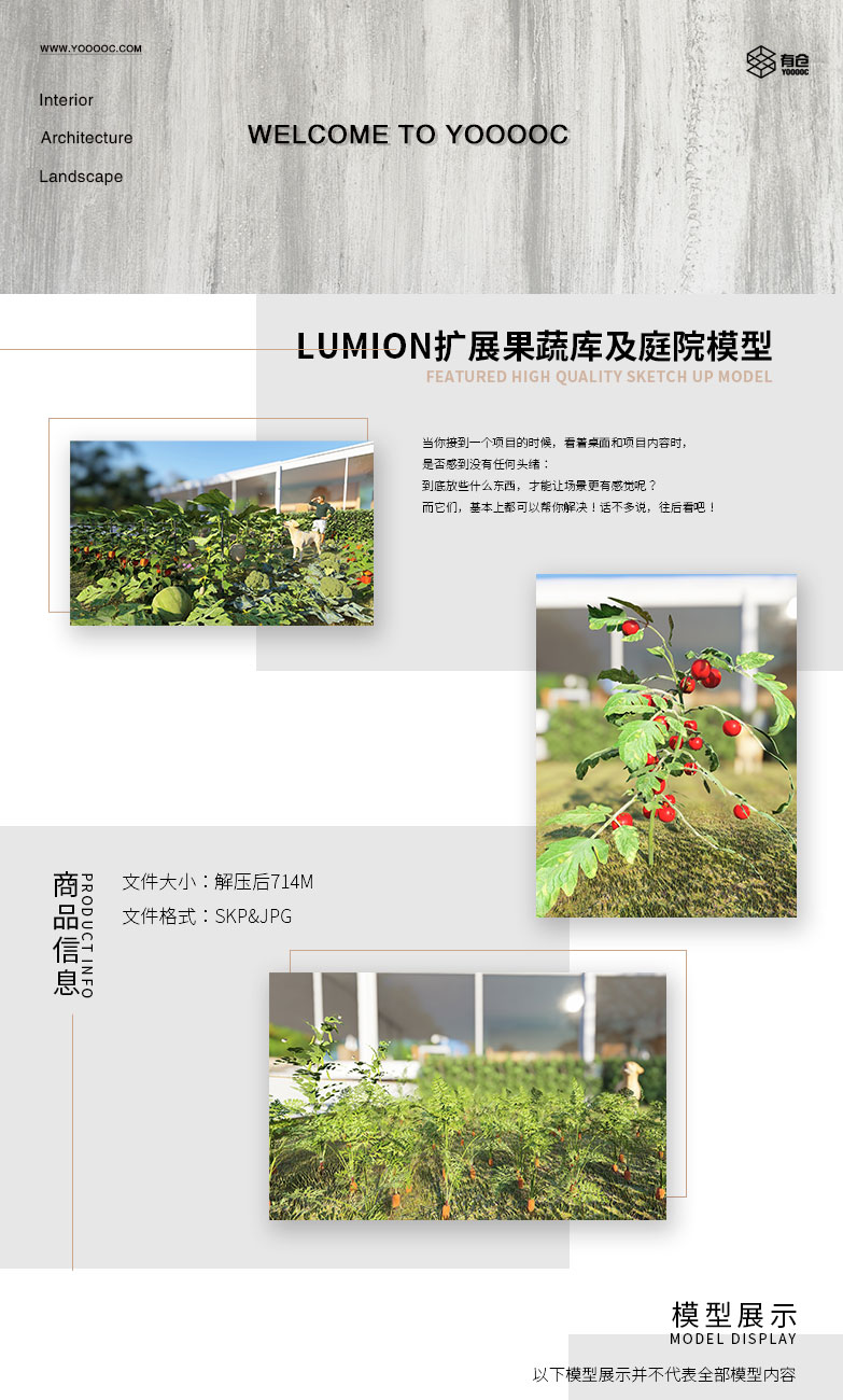 LUMION扩展果蔬库及庭院模型-1