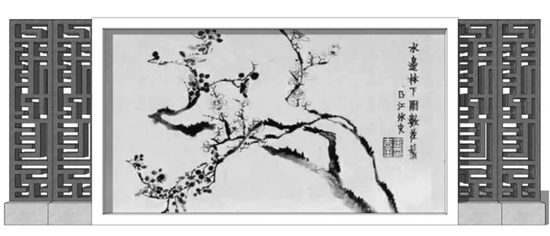 精选现代及民族特色景墙SU模型-9