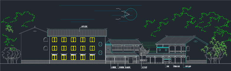 W111-中式徽派马头墙建筑设计方案CAD施工图纸精选集-2