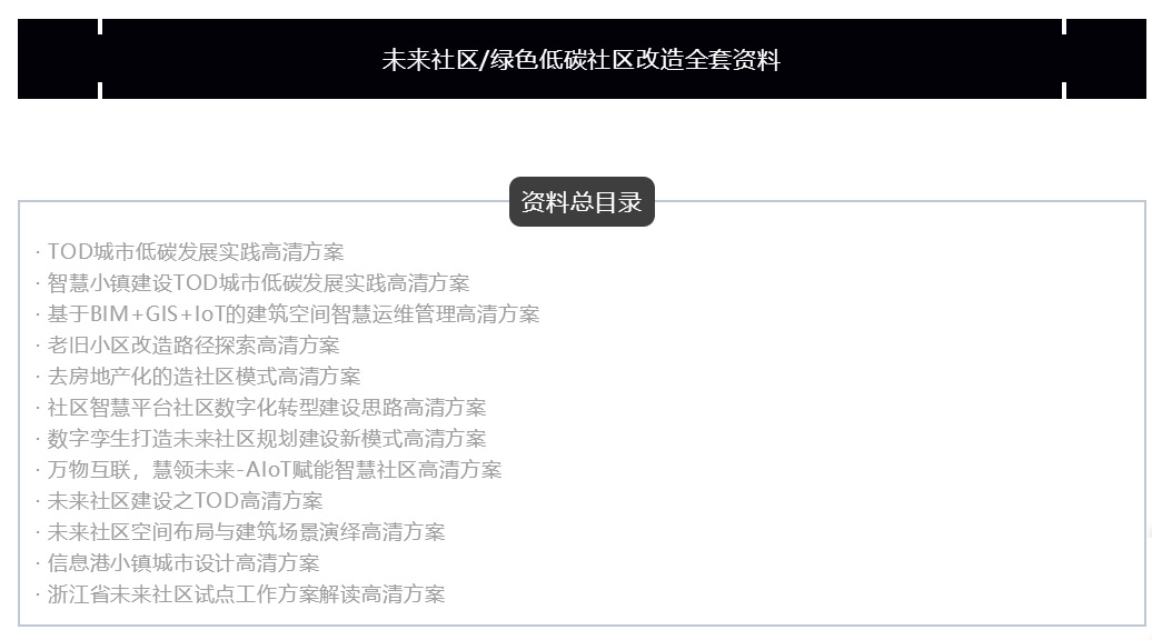 未来社区/绿色低碳社区改造全套资料-1
