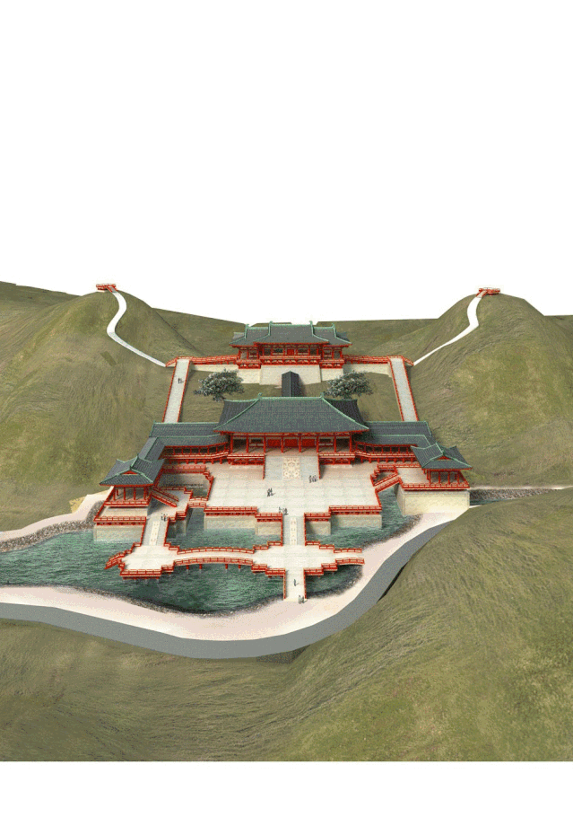 古风鸟瞰图PSD及超清古画素材-2