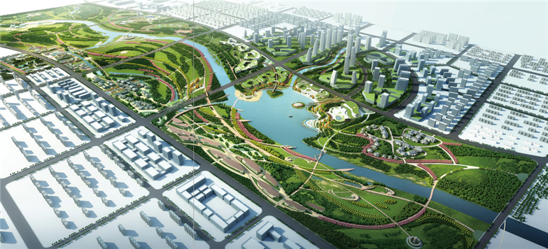 大型滨水景观生态廊道概念性规划设计-7