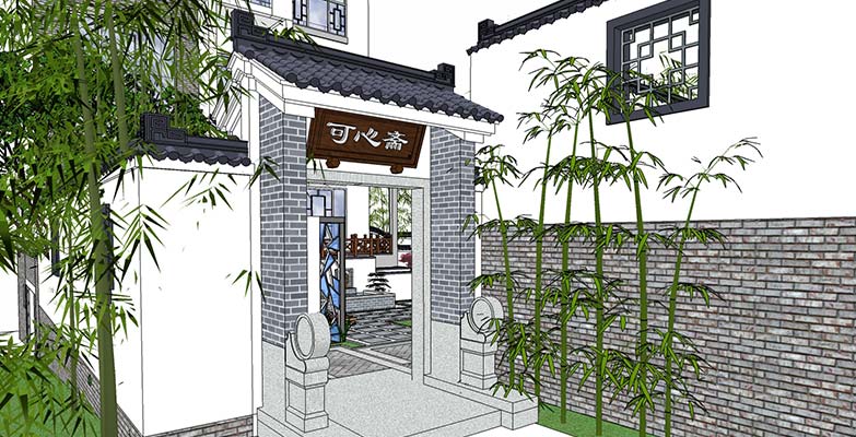 2020最新中式庭院模型SU合集【ZSTY】-3