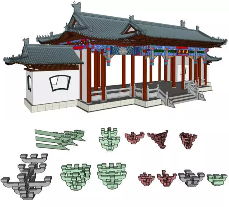 2020古建筑模型合集包+CAD施工图套图-1