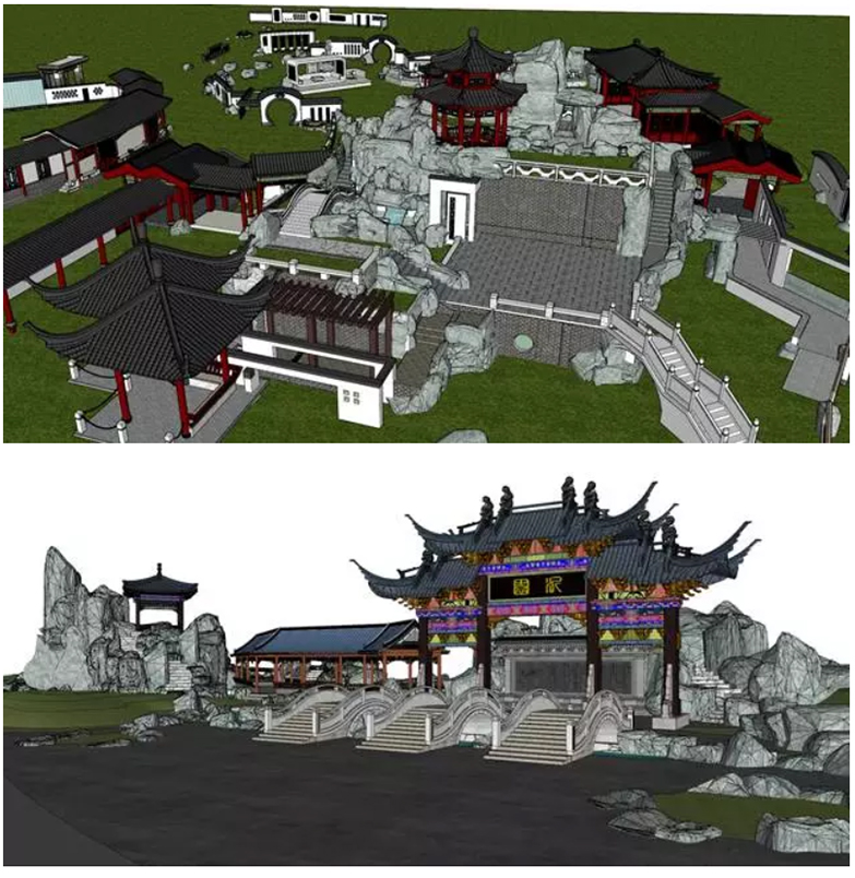 2020古建筑模型合集包+CAD施工图套图-6
